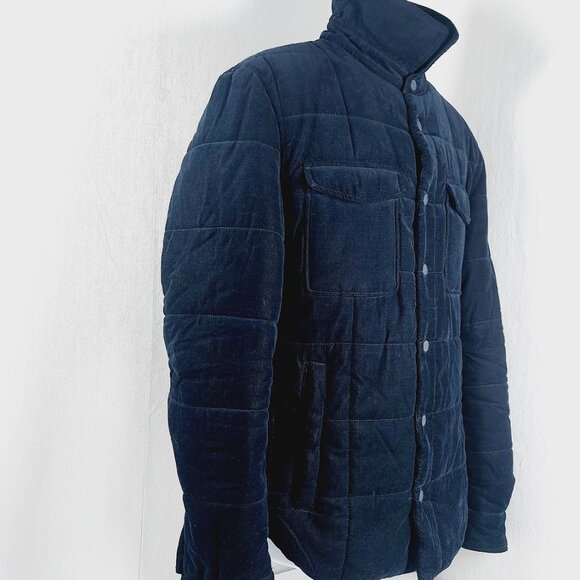 Zara Men's Black Mock Neck Suede Front Snap Winter Puffer Jacket Size XL - Picture 4 of 13